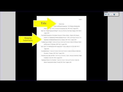 MLA Tutorial #3: Works Cited Page Formatting