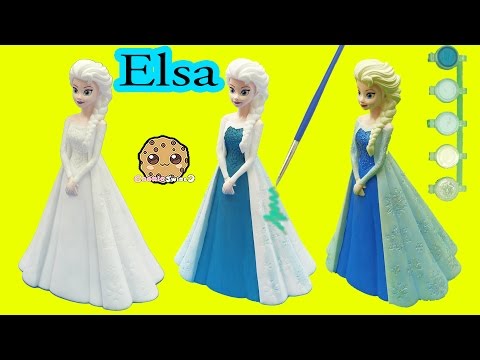 Paint Your Own Disney Queen Elsa Bank , Easy Painting Craft Kit Cookieswirlc Video