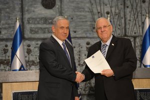 Israeli President Reuven Rivlin and his Prime Minister Benjamin Netanyahu