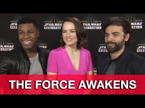 Oscar Isaac, Daisy Ridley & John Boyega Interview - Star Wars The Force Awakens