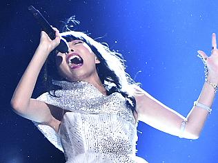 Australia's Dami Im performs the song 'Sound Of Silence' during the Eurovision Song Contest final in Stockholm, Sweden, Saturday, May 14, 2016. (AP Photo/Martin Meissner)
