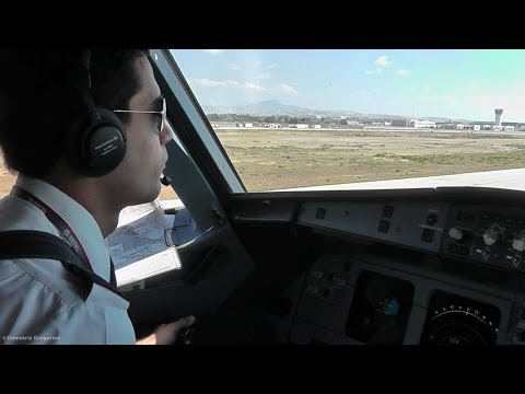 A320 Cockpit Action | Cyprus Airways Flight LCLK-LGAV | Larnaca to Athens-CYP312