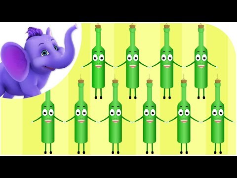 Ten Green Bottles - Nursery Rhyme with Karaoke