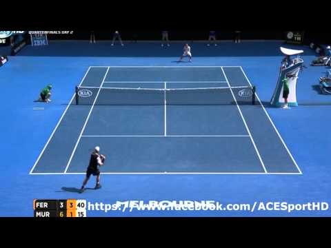 Andy Murray vs David Ferrer 2016/01/27 Quarter Final tennis highlights HD720p50 by ACE