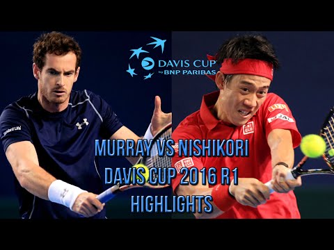 Andy Murray Vs Kei Nishikori - Davis Cup 2016 R1 (Highlights HD)