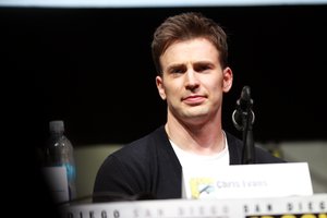 Chris Evans speaking at the 2013 San Diego Comic Con International, for "Captain America: The Winter Soldier", at the San Diego Convention Center in San Diego, California.