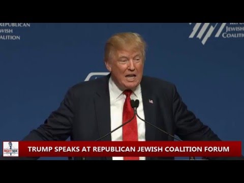 FULL Speech: Donald Trump Speaks at Republican Jewish Coalition Presidential Forum (12-3-15)