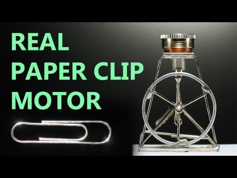 Real Paper Clip Motor (Solenoid Electric Engine)