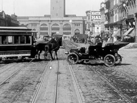 A Trip Down Market Street in 1906 - San Francisco Restored Historic Film - Ella73TV