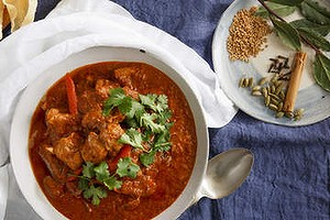 Butter chicken curry with yoghurt.