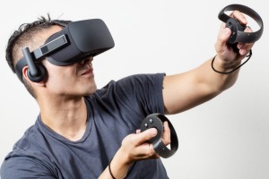 The newly released Oculus Rift headset is an example of premium VR hardware.