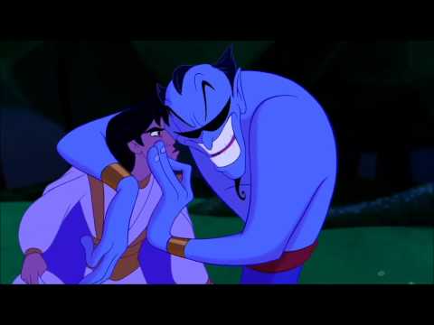 Aladdin and Genie " Tell her the truth! "