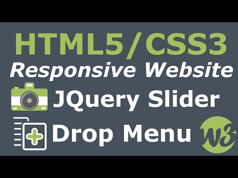 How To Make A Website Start To Finish - Responsive HTML5/CSS3, Image Slider & Drop Down Menu