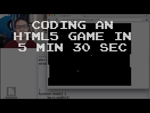 Coding an HTML5 Game in 5 min 30 sec