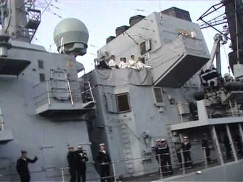 HMS Portland Royal Navy Luke coming home !