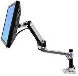 Ergotron LX Desk Mount LCD Arm, height adjustable, desk clamp grommet mount, CF, 75mm or 100mm VESA, durable polished aluminium construction 45-241-026