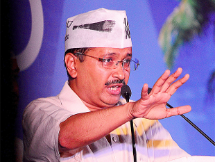 "He never had to threaten people to say it (Bharat Mata ki Jai). People used to say it from the heart," Kejriwal said.