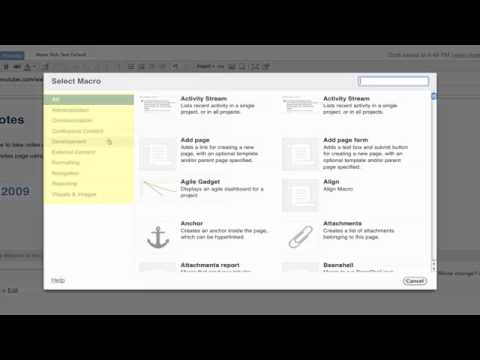 Confluence Tutorial Video - Using Macros