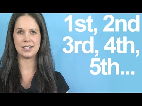 How to Pronounce ORDINAL NUMBERS -- American English