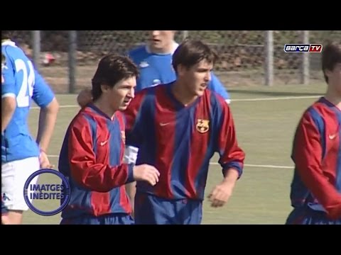 Never-before-seen video of Leo Messi with FC Barcelona's U-16 team