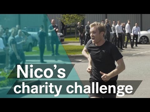 Fun run with Nico Rosberg + Mercedes F1 team