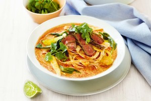 Thai red curry beef soup