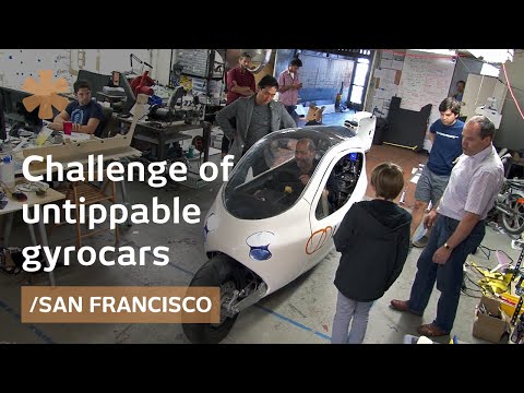 2-wheeled untippable EV gyrocar from SF automaker startup