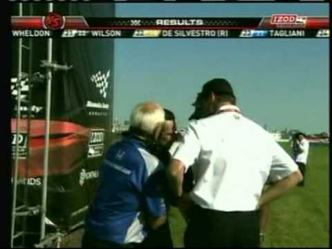 2010 Indycar Edmonton - Helio Castro Neves angry blowup/post-race interview