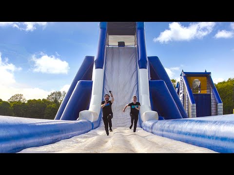 INSANE INFLATABLE OBSTACLE COURSE!!!