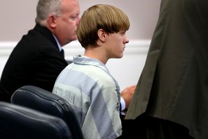 Dylann Roof appears at a court hearing in Charleston, S.C., on Thursday, July 16, 2015.