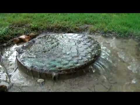 Sanitary Sewer Overflow in Progress (Webb City, Missouri)