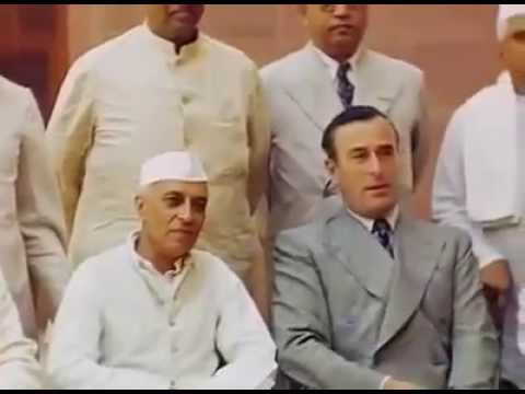 Jawaharlal Nehru et al., March 1947, India - very Rare footage