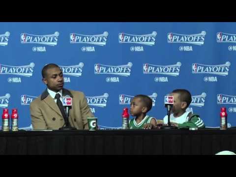 Isaiah Thomas and his kids hit the podium after massive Boston Celtics Game 4 win over Atlanta Hawks