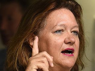 Chairman of Hancock Prospecting Gina Rinehart is seen on day 5 of the Australian Swimming Championships at the SA Aquatic and Leisure Centre in Adelaide, Monday, April 11, 2016. (AAP Image/Dave Hunt) NO ARCHIVING, EDITORIAL USE ONLY