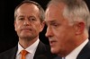 Prime Minister Malcolm Turnbull and Opposition Leader Bill Shorten during the people's forum debate at the end of week ...