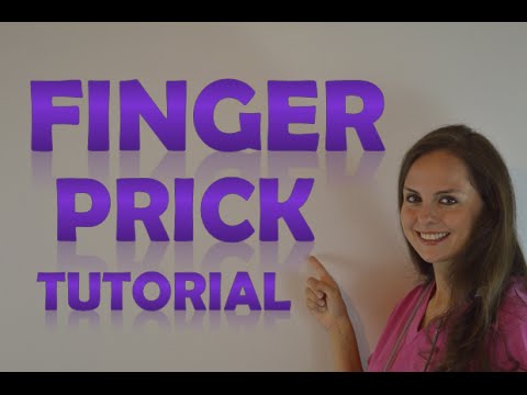 How to Prick Finger Tips with a Lancet Device for Checking a Blood Sugar | Nursing Skills