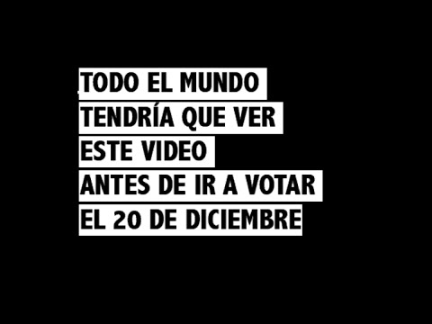 Todo el mundo debería ver este vídeo antes del 20D