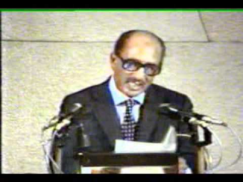 Sadat, the Egyptian president in the Knesset