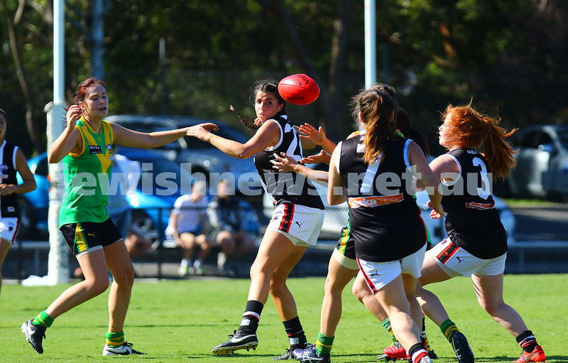 17-4-16. Round 1, 2016 WVFL season. Jackettes 4-10-34 def Bayswater 4-2-26 at Bayswater Oval. Photo: Peter Haskin