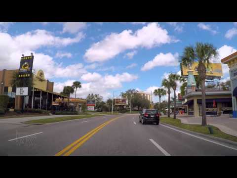 Driving down International Drive in Orlando Florida to the Universal Orlando Resort 2015