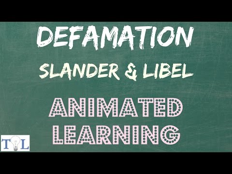 What is Defamation, What is Slander, What is Libel