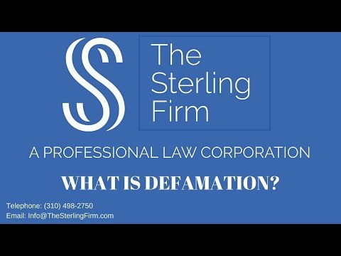 WHAT IS DEFAMATION?