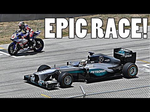 LEWIS HAMILTON: F1 CAR vs YAMAHA R1M SUPERBIKE!!