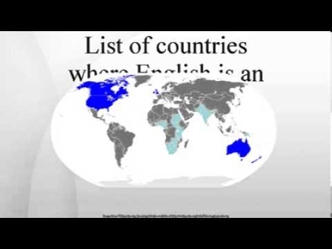 List of countries where English is an official language