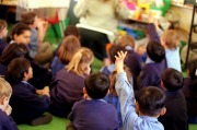 Children in a primary school class.