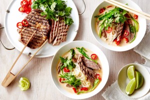 Thai beef noodle soup