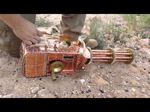 Functional .22 Cal Steampunk Gatling Gun