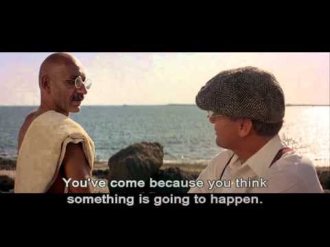 Gandhi (1982): "He's going to march to the sea and make salt."