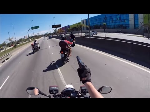 Motorcycle Only Police chases cop with helmet cam Brazil Only