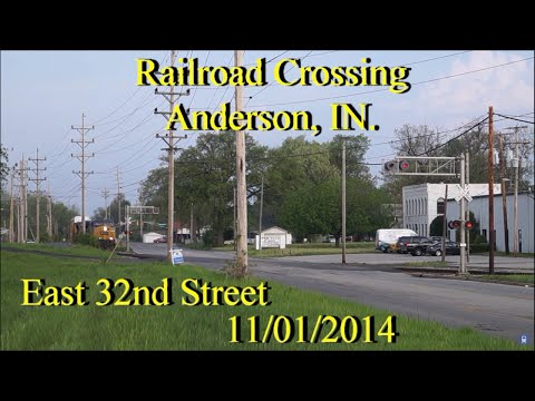 Railroad Crossing: East 32nd Street, Anderson, IN. CSX Main Track 1